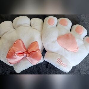 Disney Marie Aristocats fuzzy paws with bow